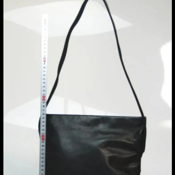 Loewe Black Authentic Black Leather Crossbody Bag Purse Gold Tone - Picture 7 of 12